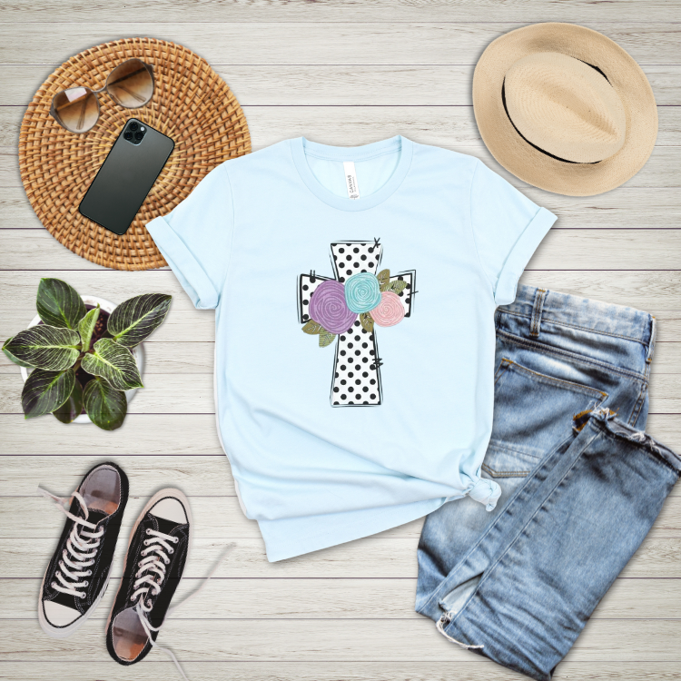Women's Polka Dot Cross Tee