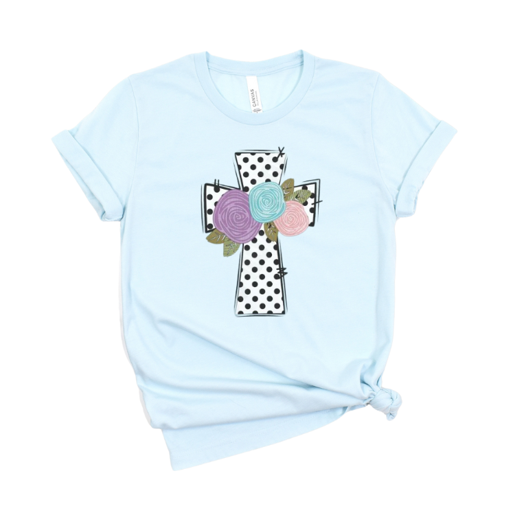 Women's Polka Dot Cross Tee