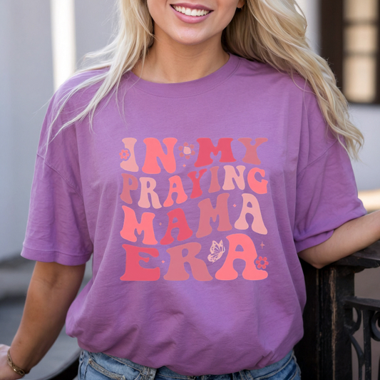 Women’s In My Praying Mama Era Butterfly T-Shirt